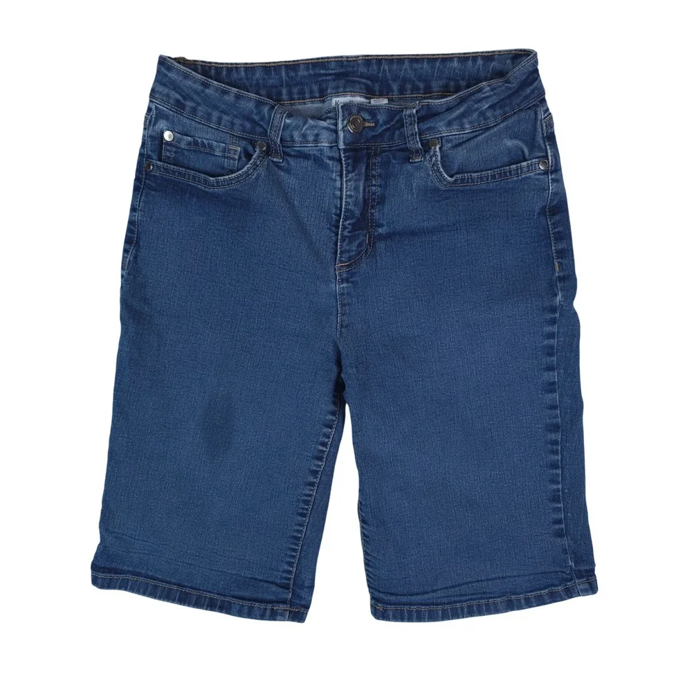 Kim Rogers Denim Bermuda Shorts‎ Womens 8P (28x10.5) fBlue Stretch Petite Jorts
